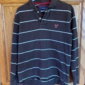 Brn/wht striped American Eagle long sleeve size L